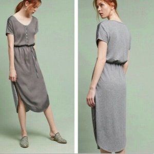 Saturday/Sunday - Anthropologie Grey Satin Midi